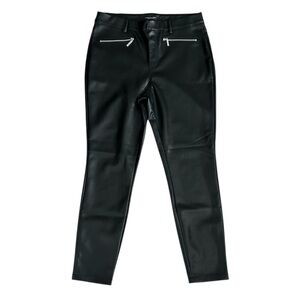 NWT Marc New York Fleece Lined High Waisted Faux Leather Pants Black Size M